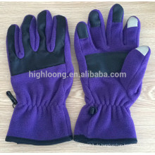 Neue Stilqualität lila Fleece-Handschuhe für Paare